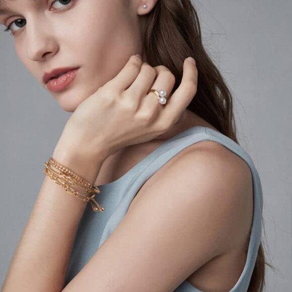 14K Gold Bracelets for Women Adjustable Slider Bracelet Bangle Bracelets for Wom - Picture 4 of 6